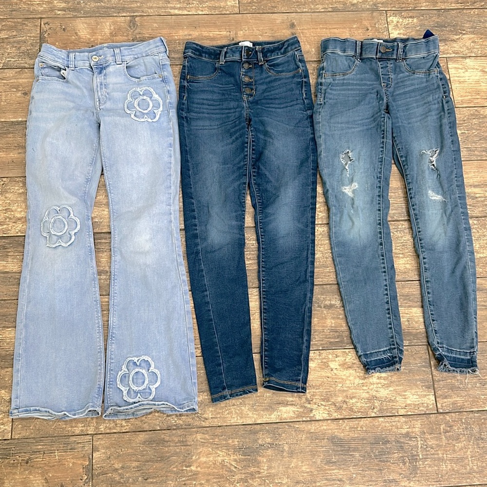 3 Pair Girls Jeans
